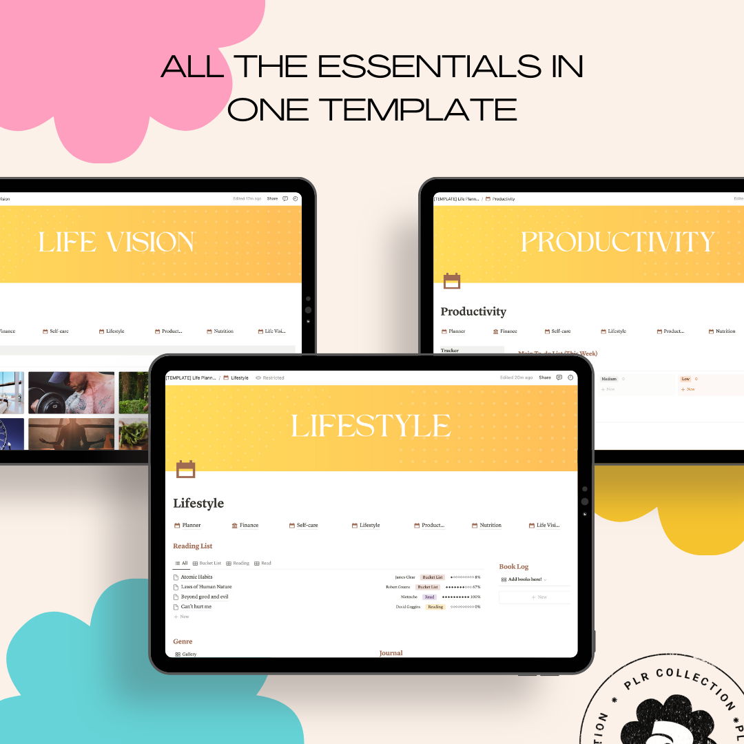 PLR - Ultimate Life Planner Notion Template (Commercial Use)