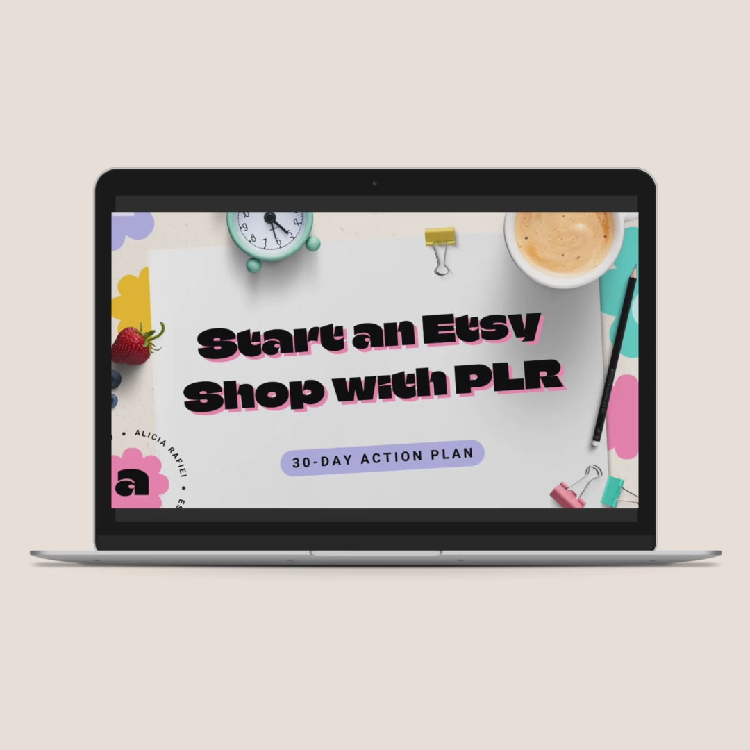This video is a walkthrough of the 30-Day Action Plan - Start an Etsy Shop with PLR. This is an action plan hosted on Teachery and offer 30-days of step-by-step instructions to help new digital product Etsy sellers open a shop quickly and easily with the help of PLR products.