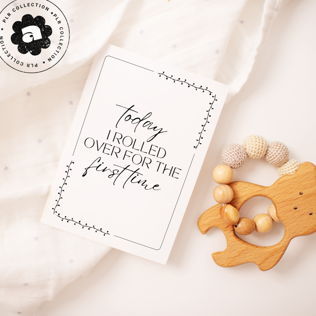 PLR - Baby Milestone Cards Canva Template (Commercial Use)